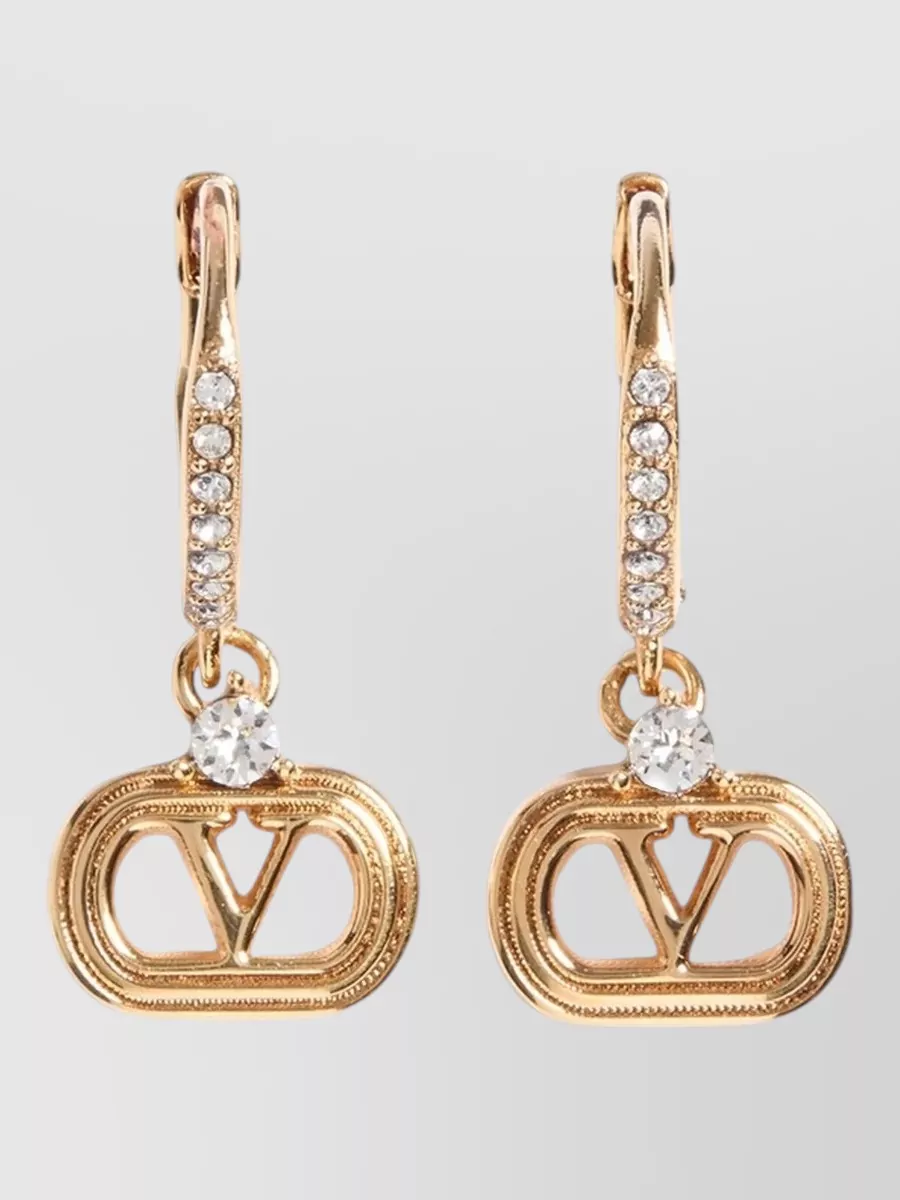Valentino Garavani crystal-embellished drop earrings