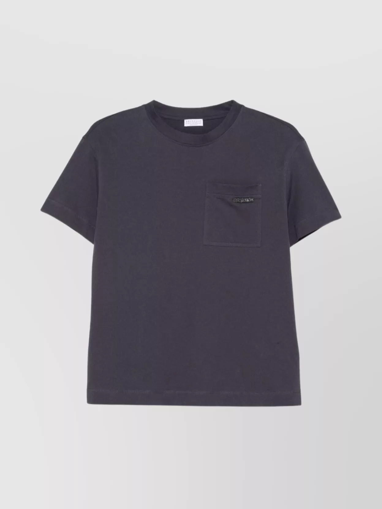 Brunello Cucinelli Crew Neck Cotton T-shirt With Patch Pocket
