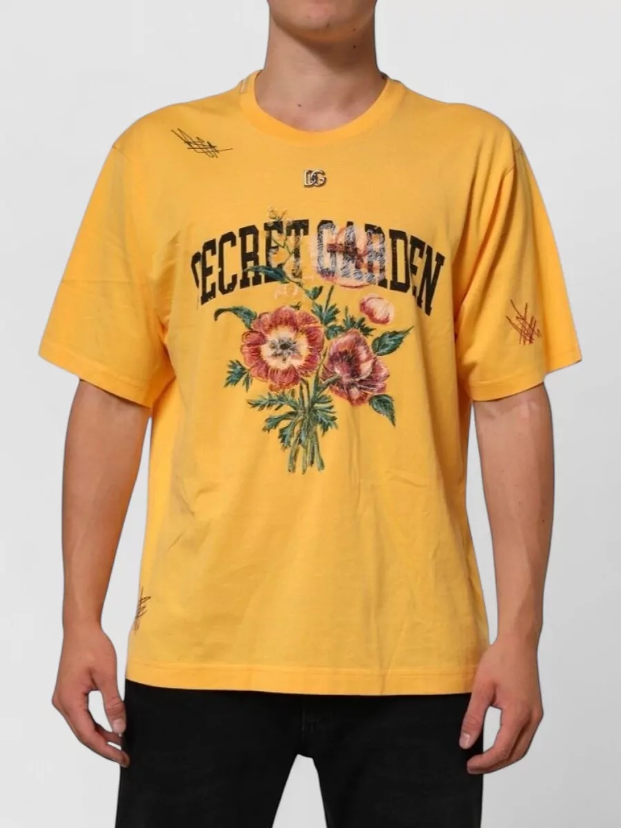 Dolce&Gabbana Cotton floral-print crew-neck t-shirt