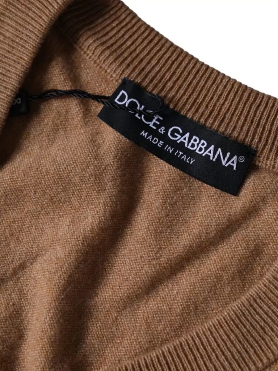 Dolce&Gabbana Cashmere Knit V-Neck Pullover Sweater