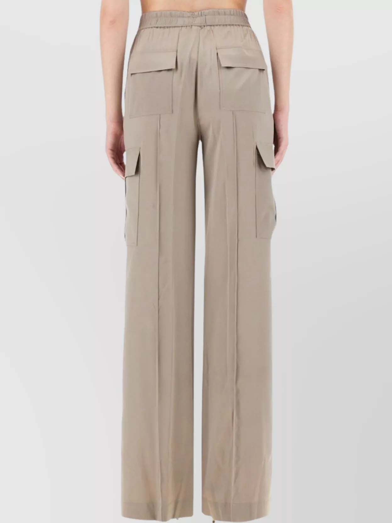 Tom Ford Cargo Pocket Drawstring Elastic Waistband Wide Leg Trousers