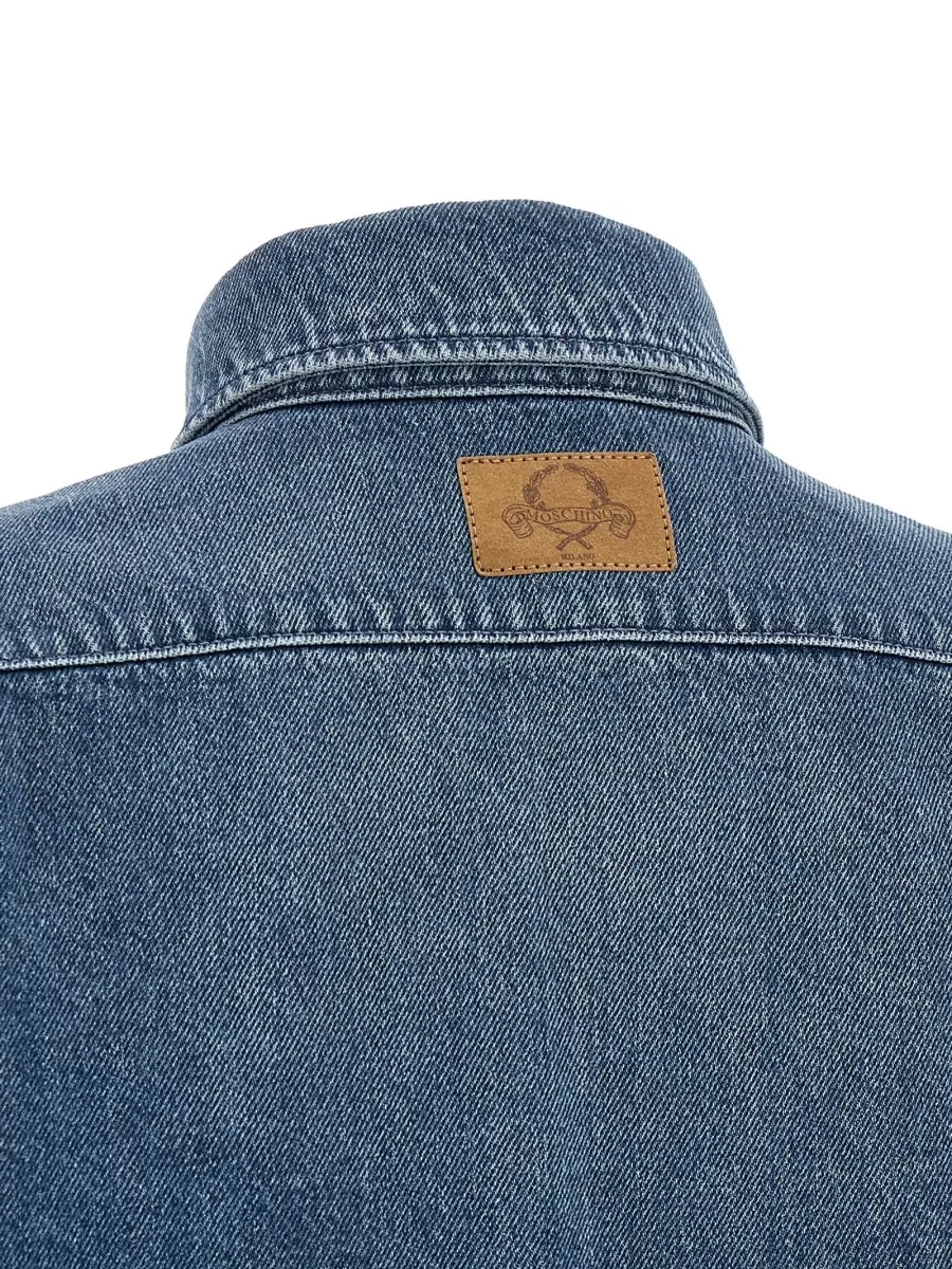 Moschino Heart Patch Shirt Collared Long Sleeves