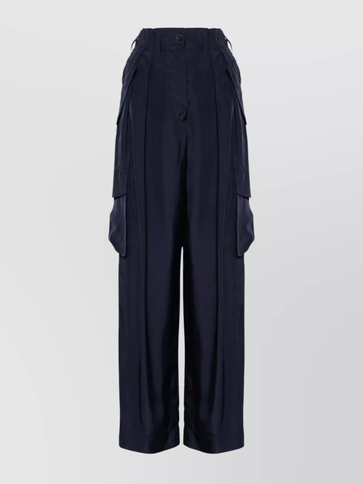 Dries Van Noten Wide Leg Cargo Pants Pockets In Blue