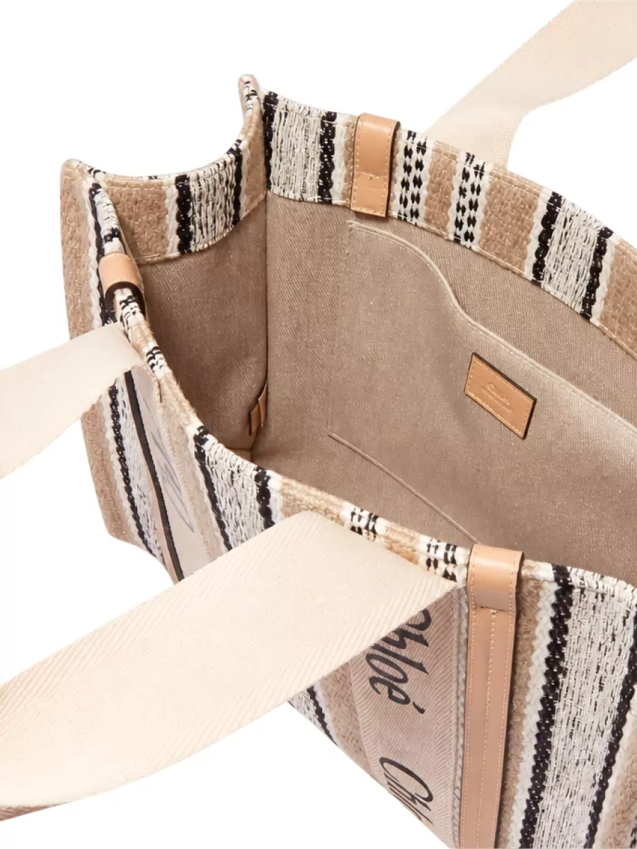 Chloé Woody Linen Beach Bag