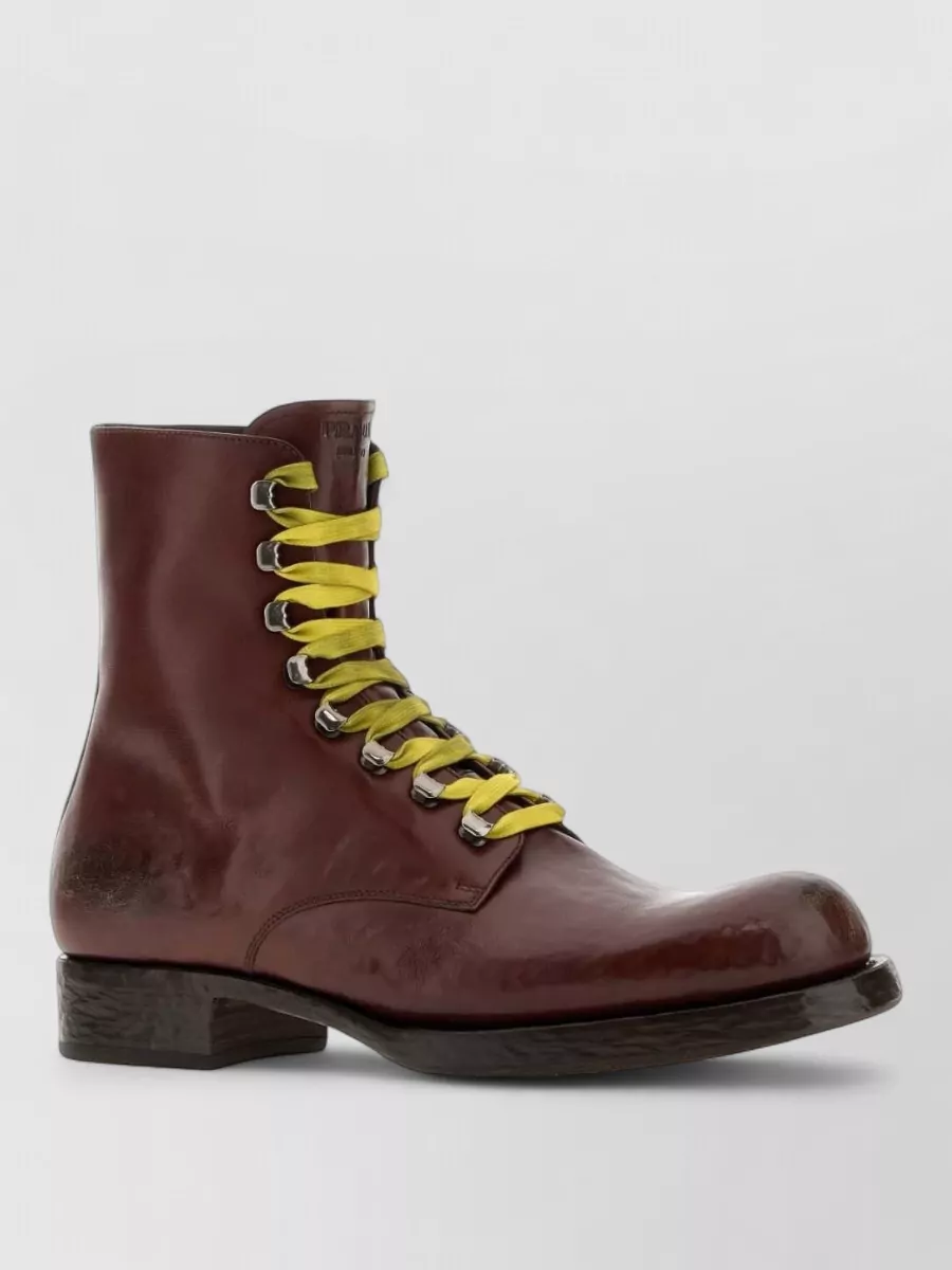 Prada leather ankle boots