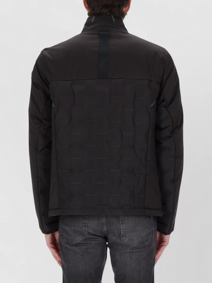 Boss Quilted Jacket With High Collar And Pockets