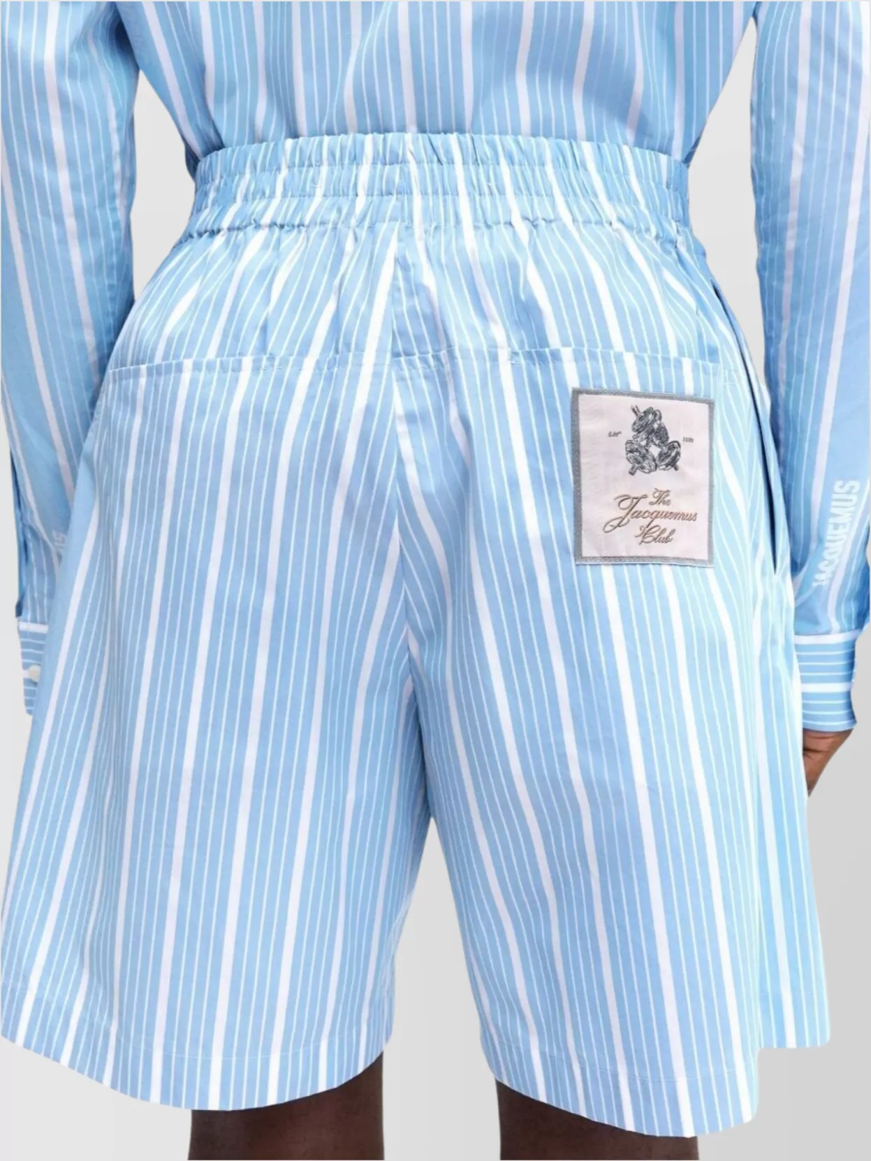 Jacquemus Aloe Striped Elastic Waistband Shorts