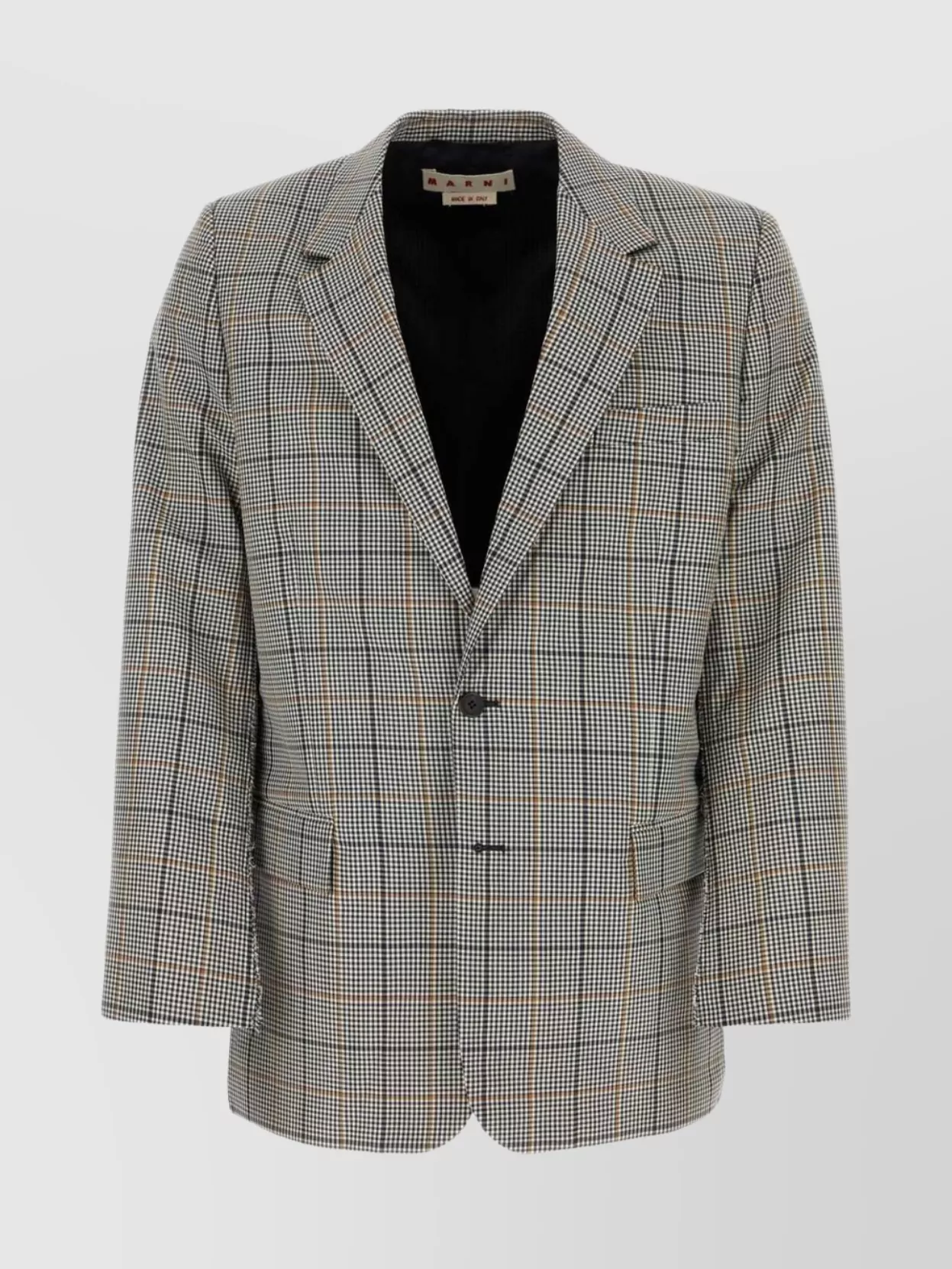 Shop Marni Embroidered Wool Blend Blazer With Double Vent