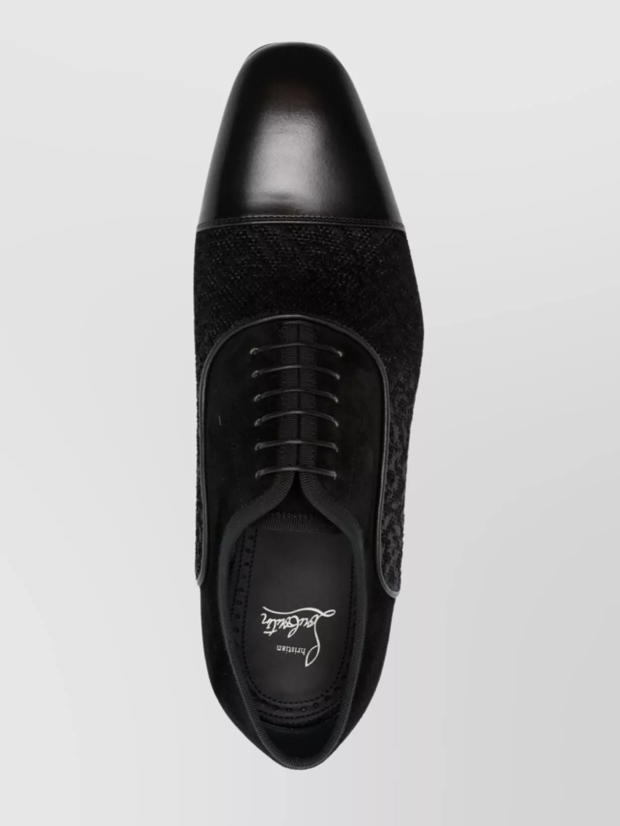 Christian Louboutin Lace-Up Calf Suede Ankle Boots