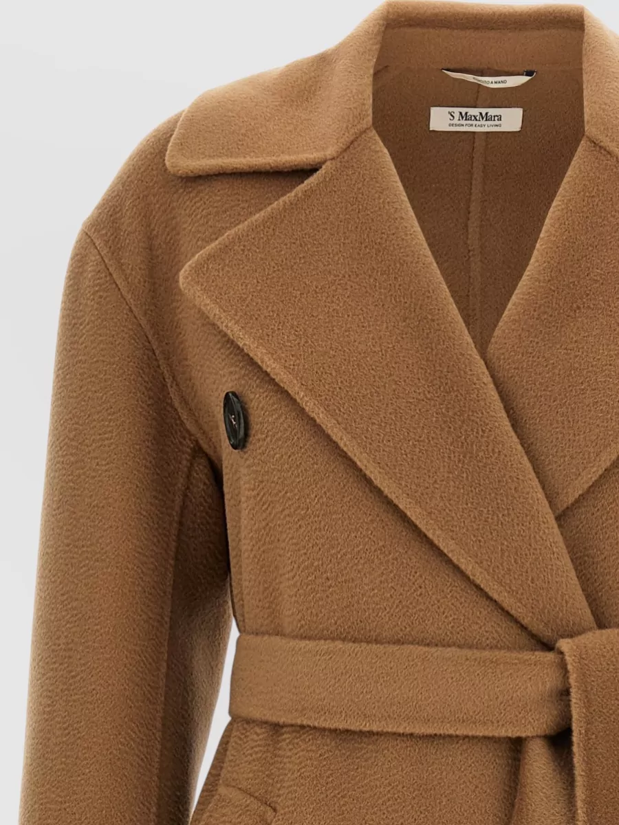 S Max Mara Cashmere Double-Breasted Long Coat