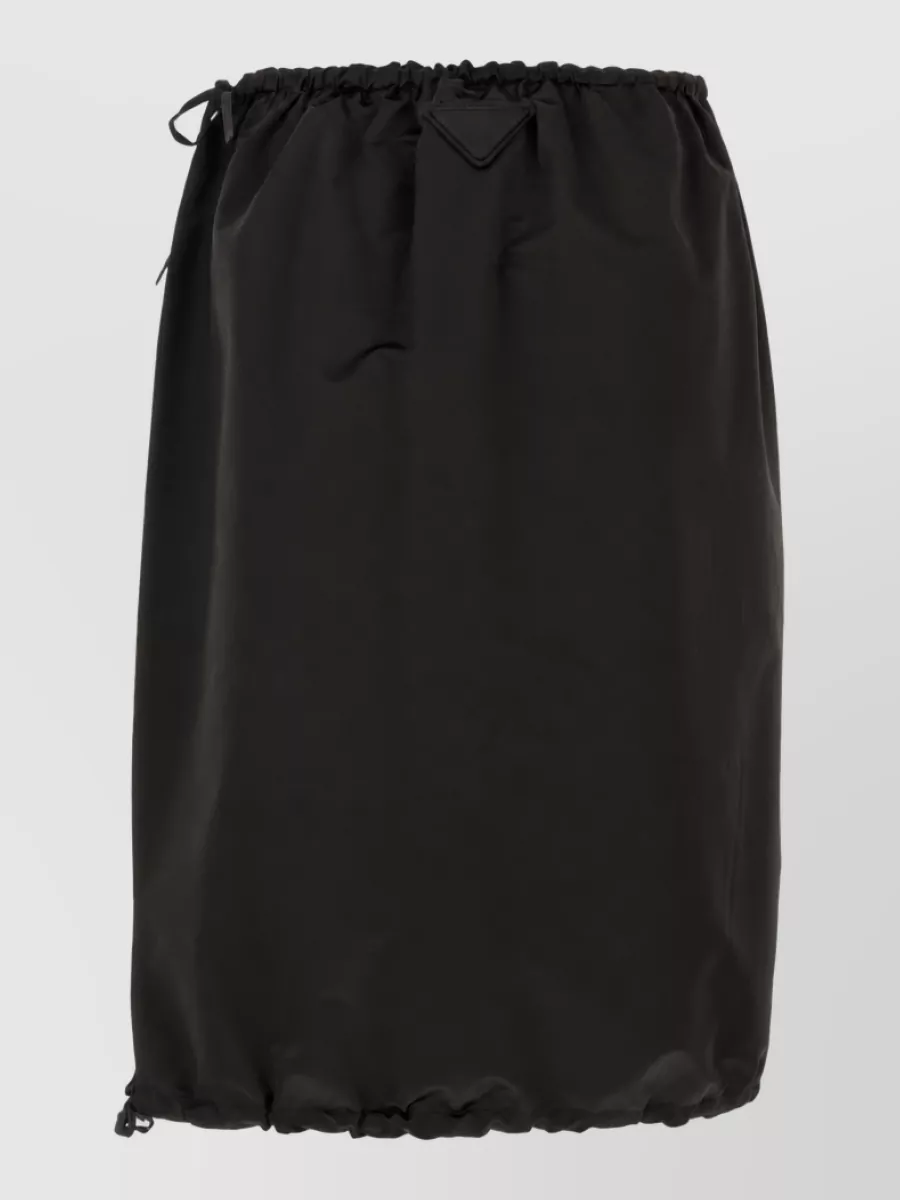 Prada Silk Satin Midi Skirt