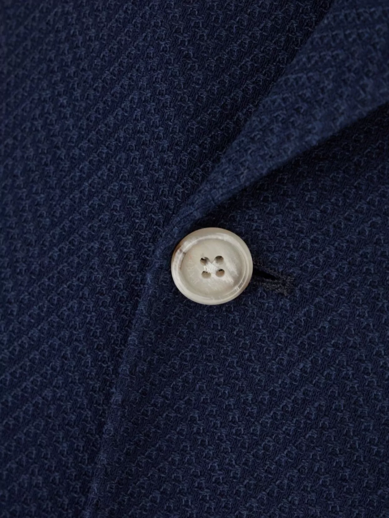 Barba Cotton Blazer Double-Breasted Back Vent Button Detailing