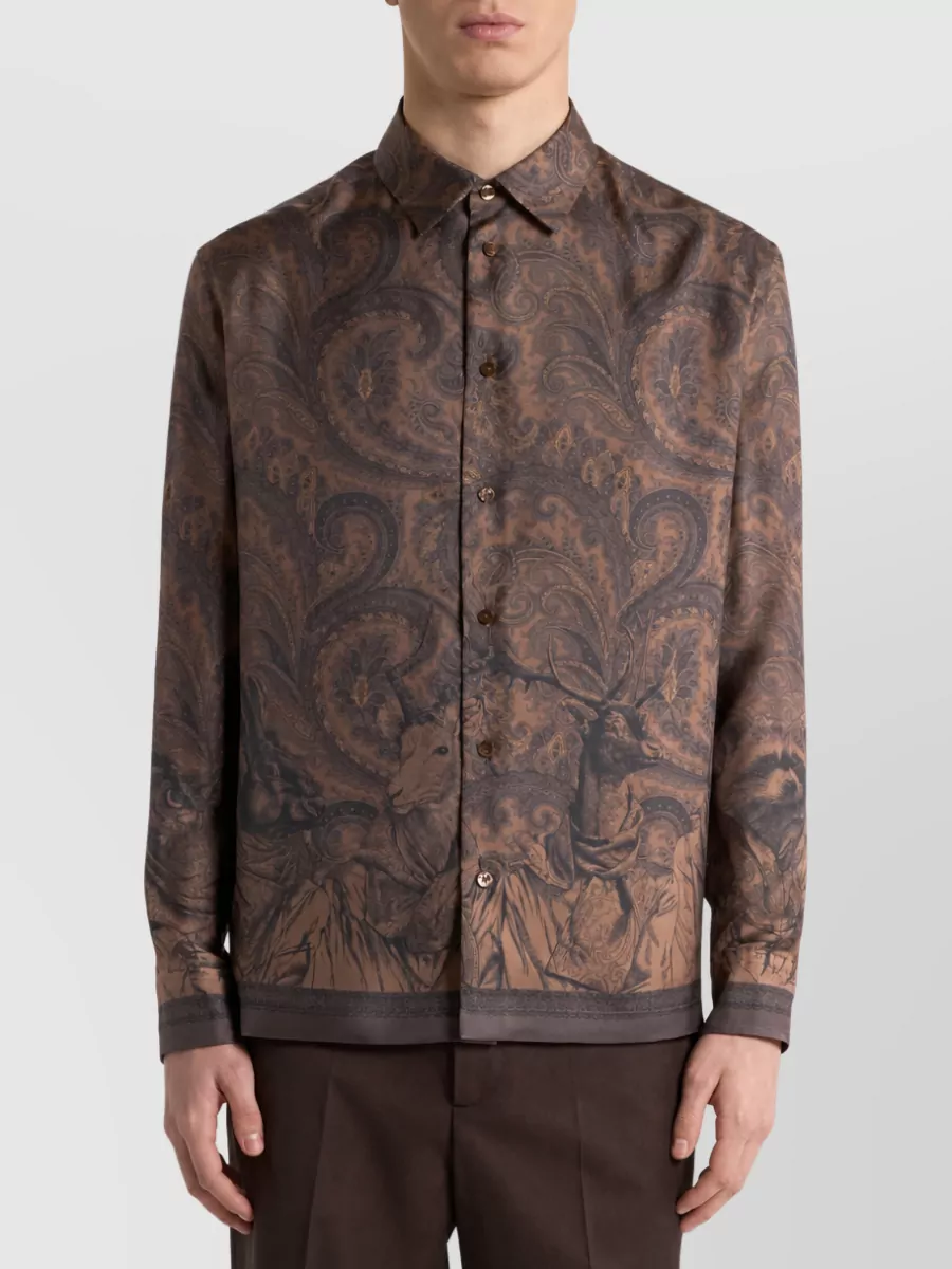 Etro Silk Long-Sleeve Shirt