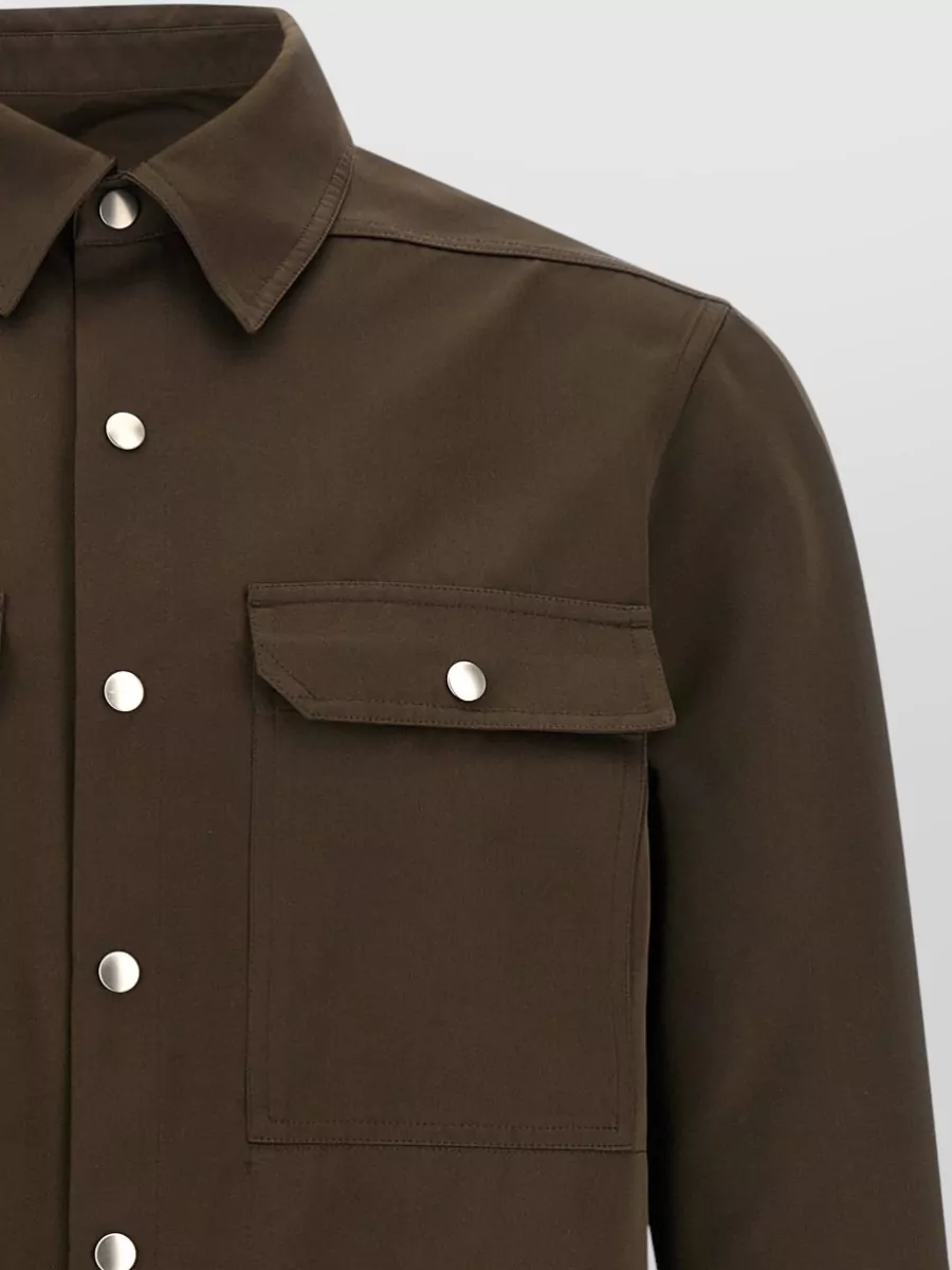 Rick Owens Overshirt Style Shirt Buttoned Collar