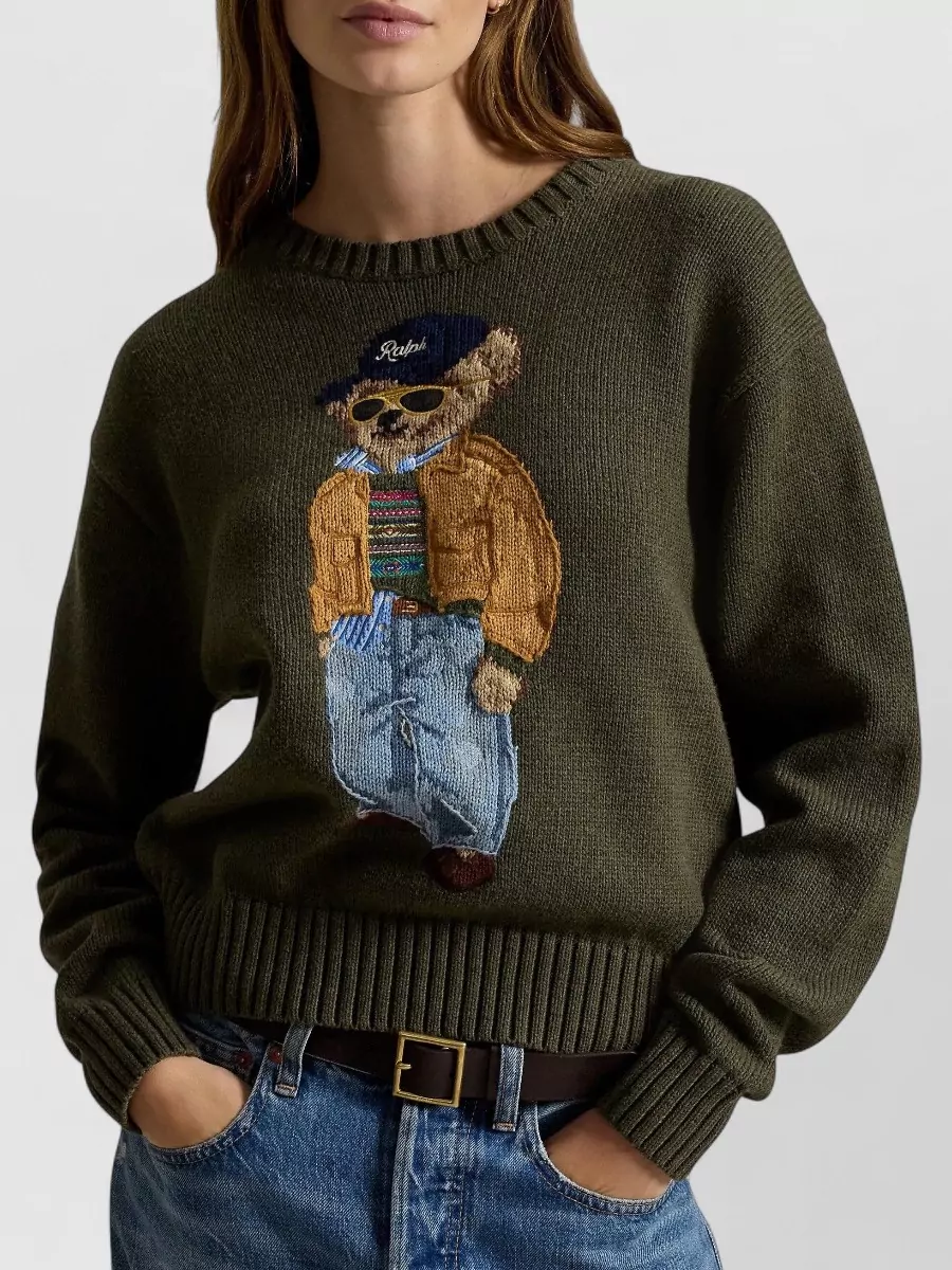 Polo Ralph Lauren Cotton Bear Intarsia Jumper