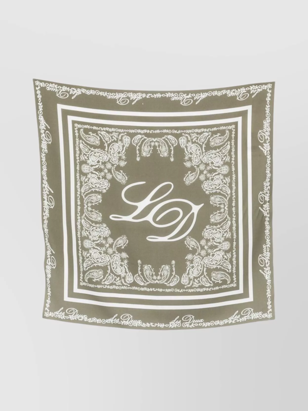 Les Deux Square Paisley Patterned Scarf Border Design