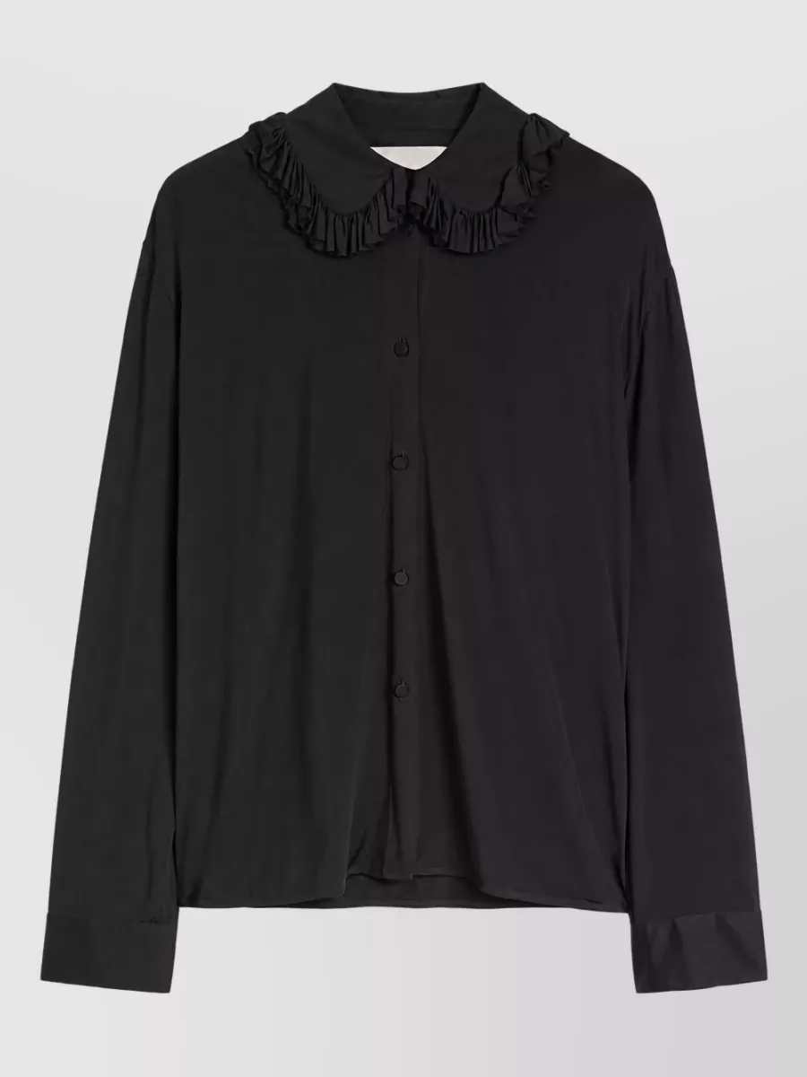 Jil Sander ruffled collar shirt