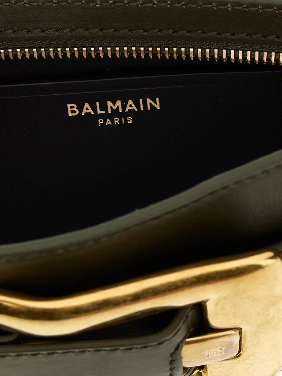 Balmain Anthem Clutch Chain Strap Gold Tone Hardware