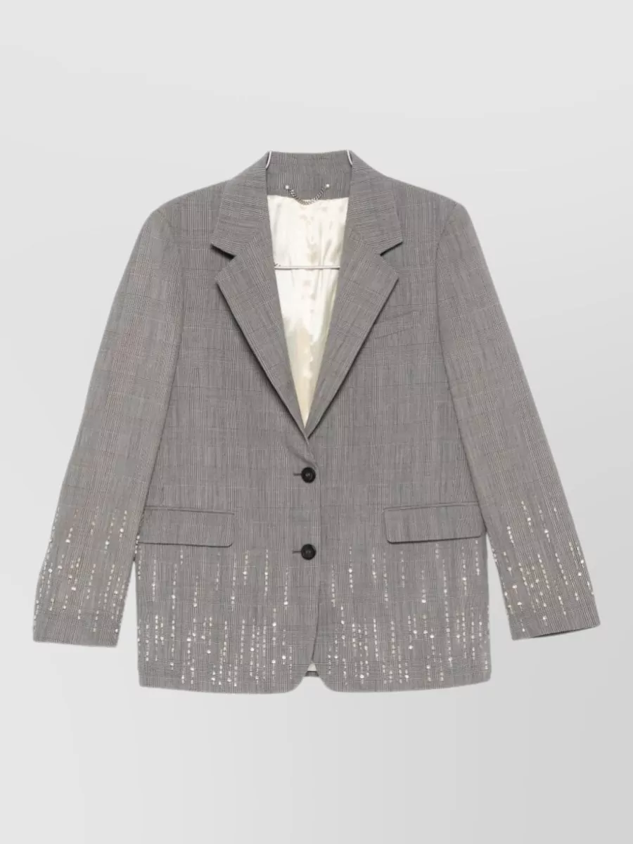 Golden Goose virgin wool checked single-breasted blazer