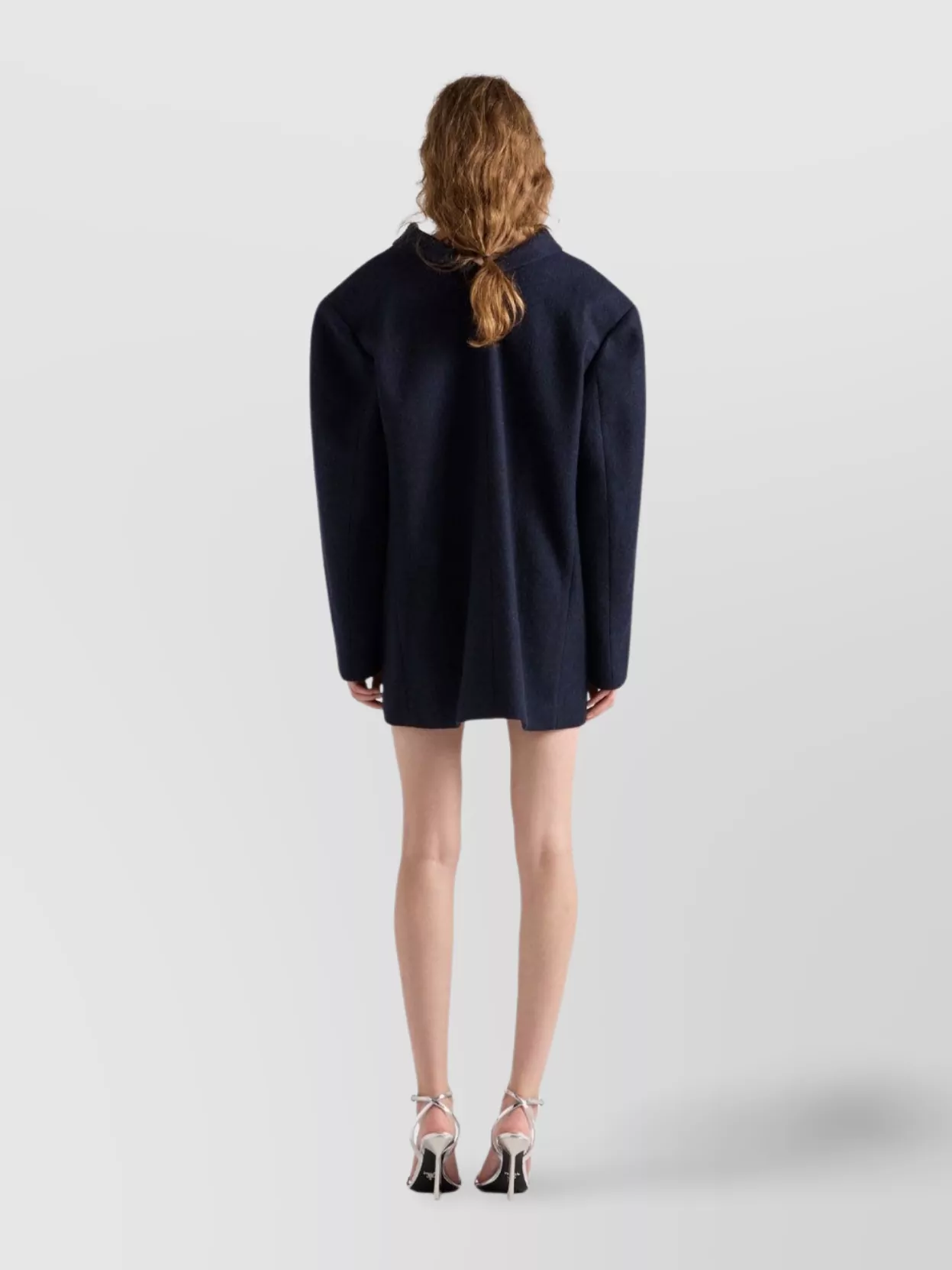 Prada Shetland Wool Jacket Featuring Decorative Buttons
