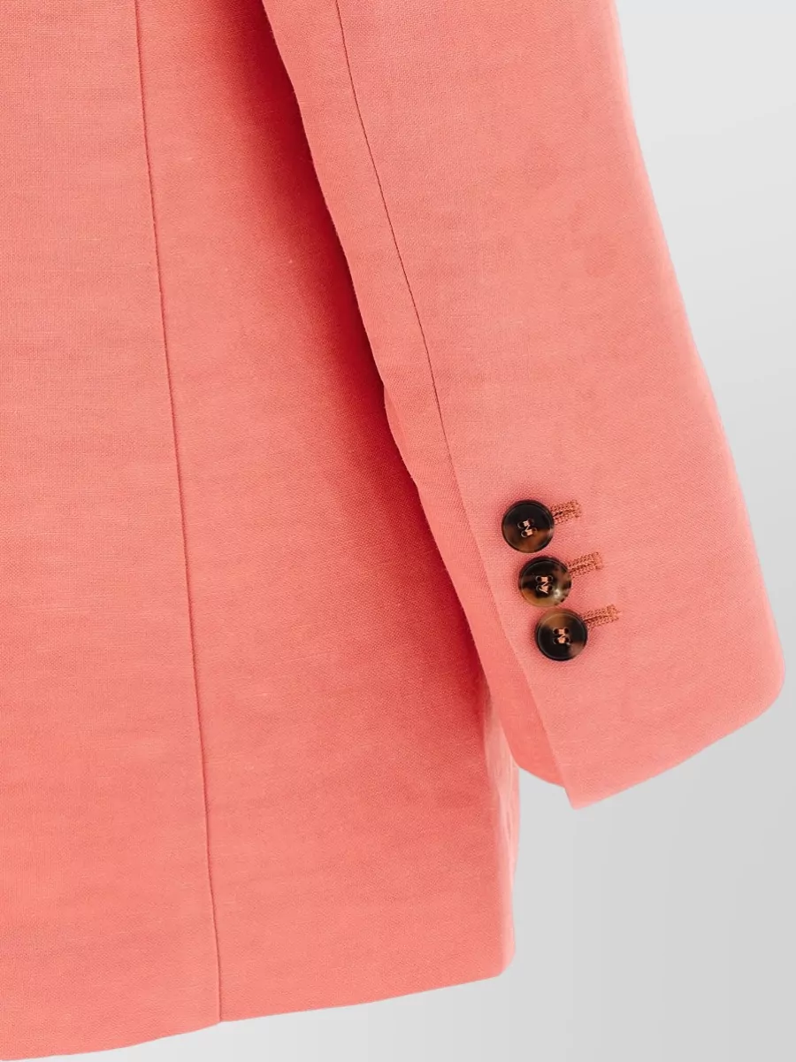 Alberto Biani Linen Blend Single-Breasted Blazer