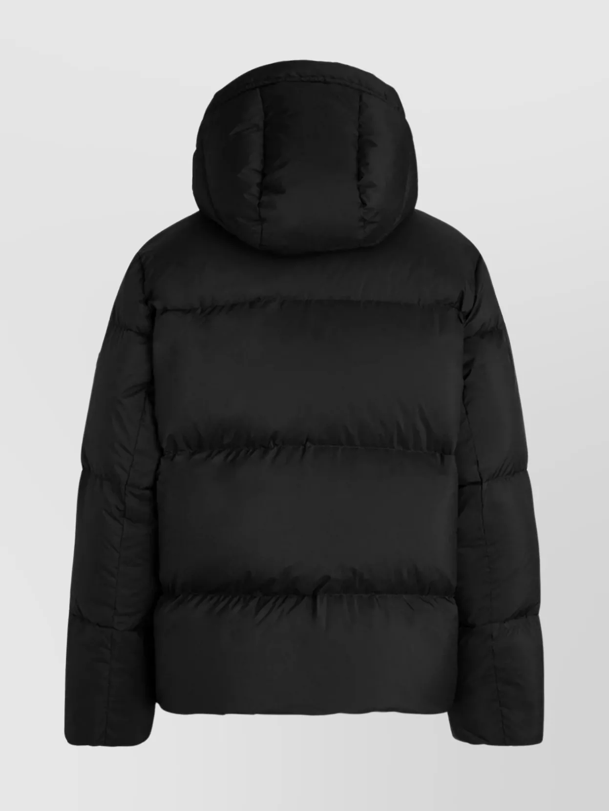 Tatras Hooded Long Sleeve Padded Coat With Pockets In Black