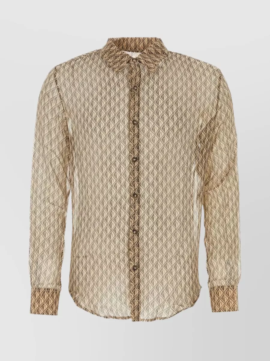 Marine Serre Moon Diamant Silk Crepe Moon Diamond Shirt