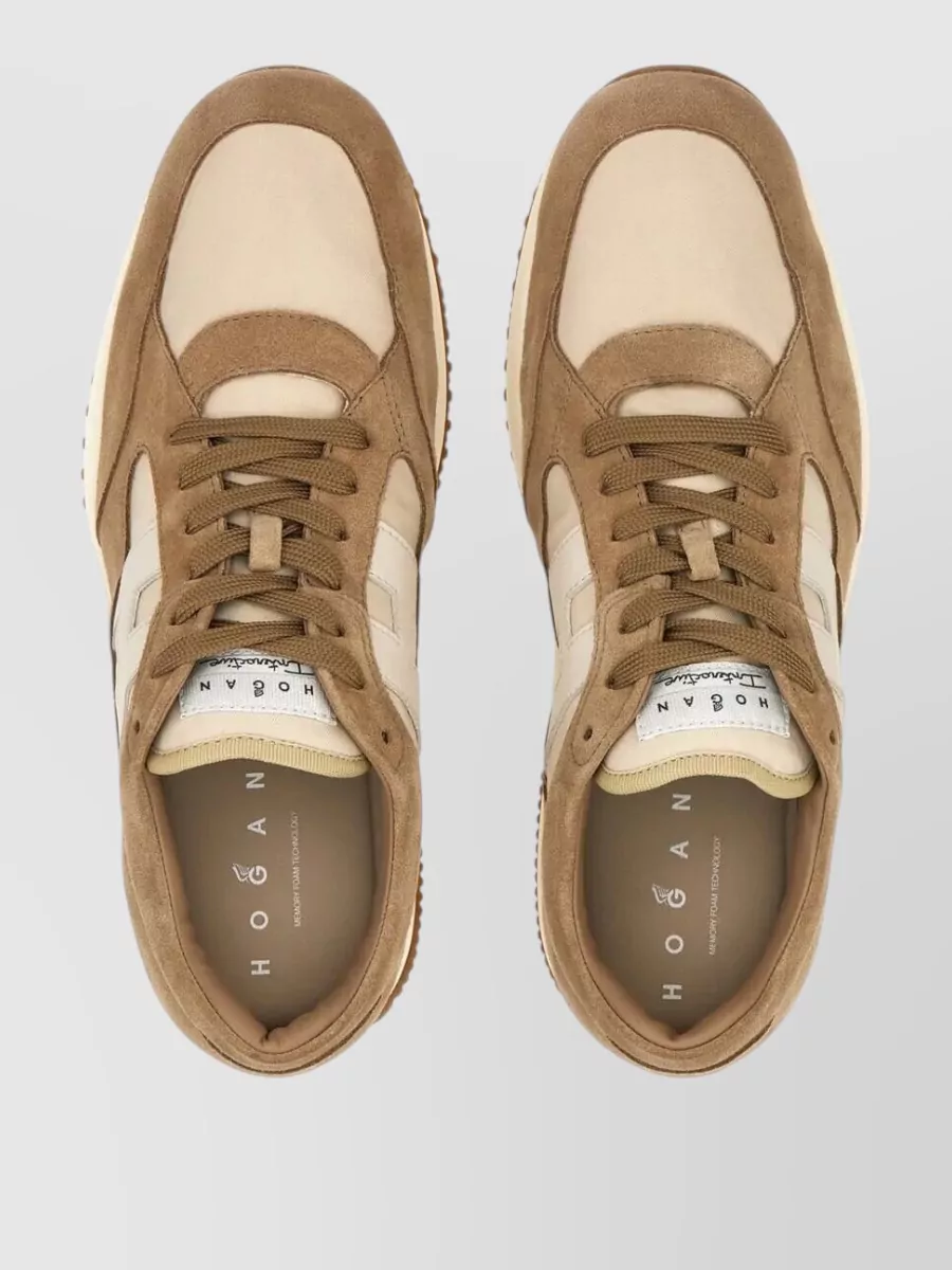 Hogan Suede Leather Low-Top Sneakers
