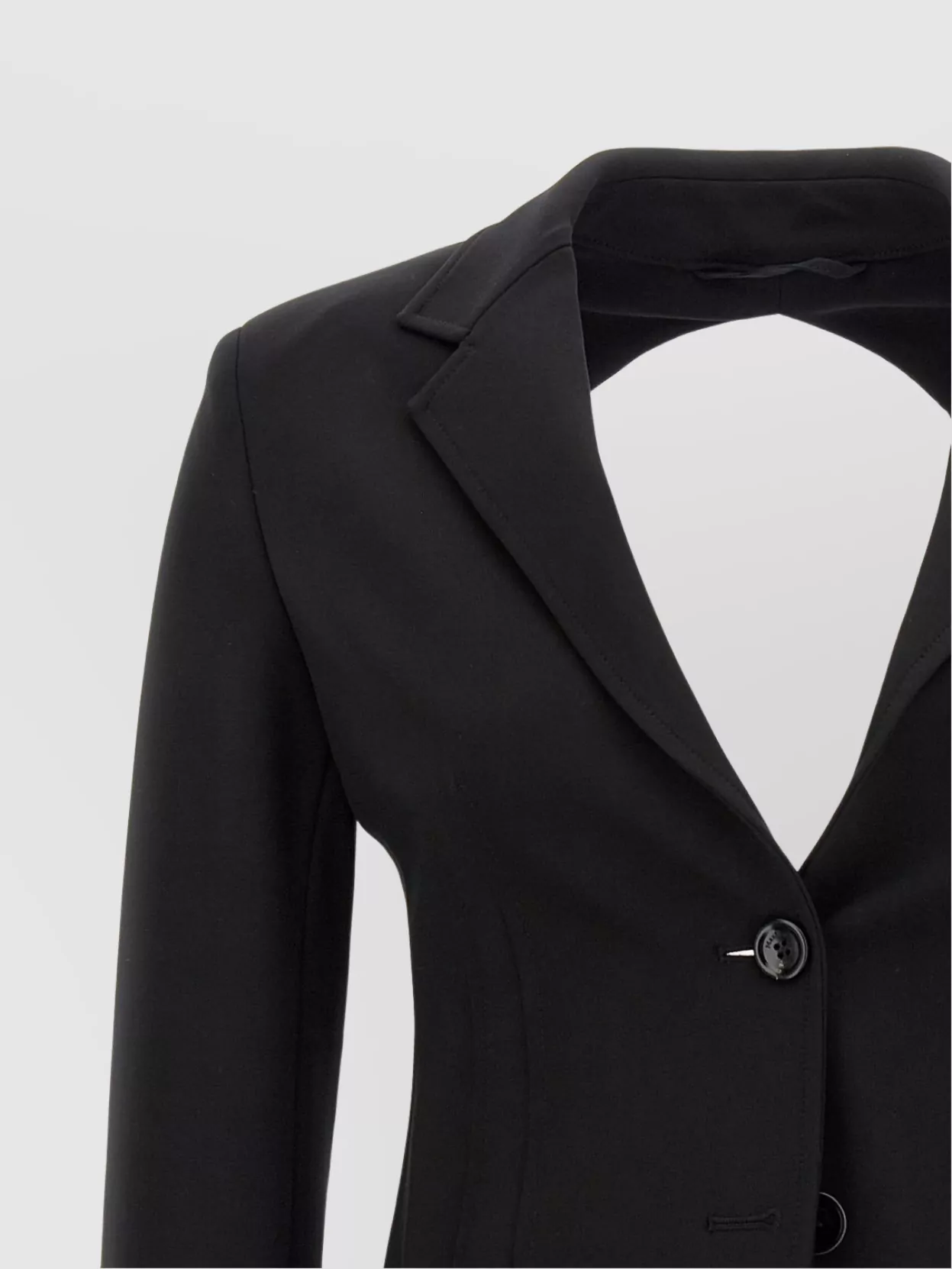 Max Mara Backless Jacket With Pockets And Lapel
