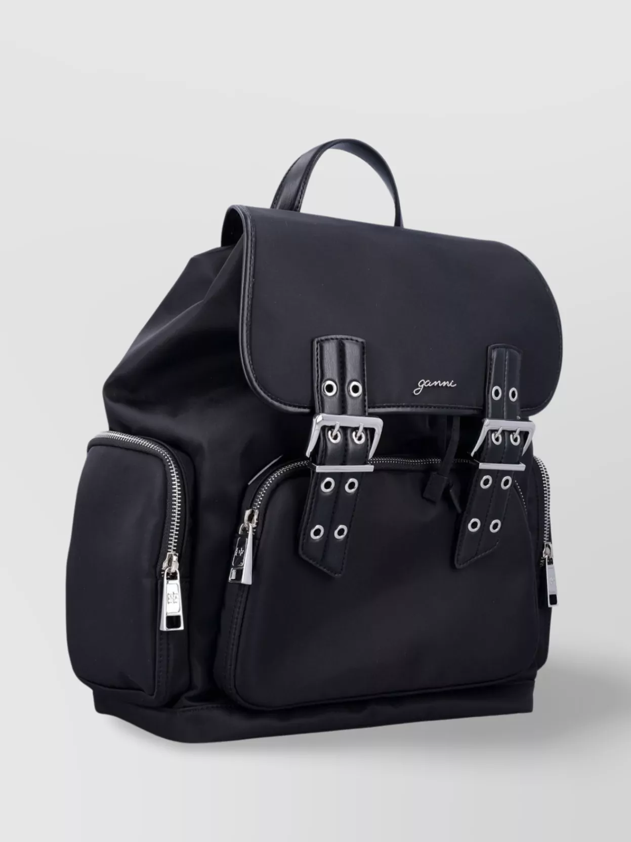 Ganni Bucky Backpack With Adjustable Shoulder Straps