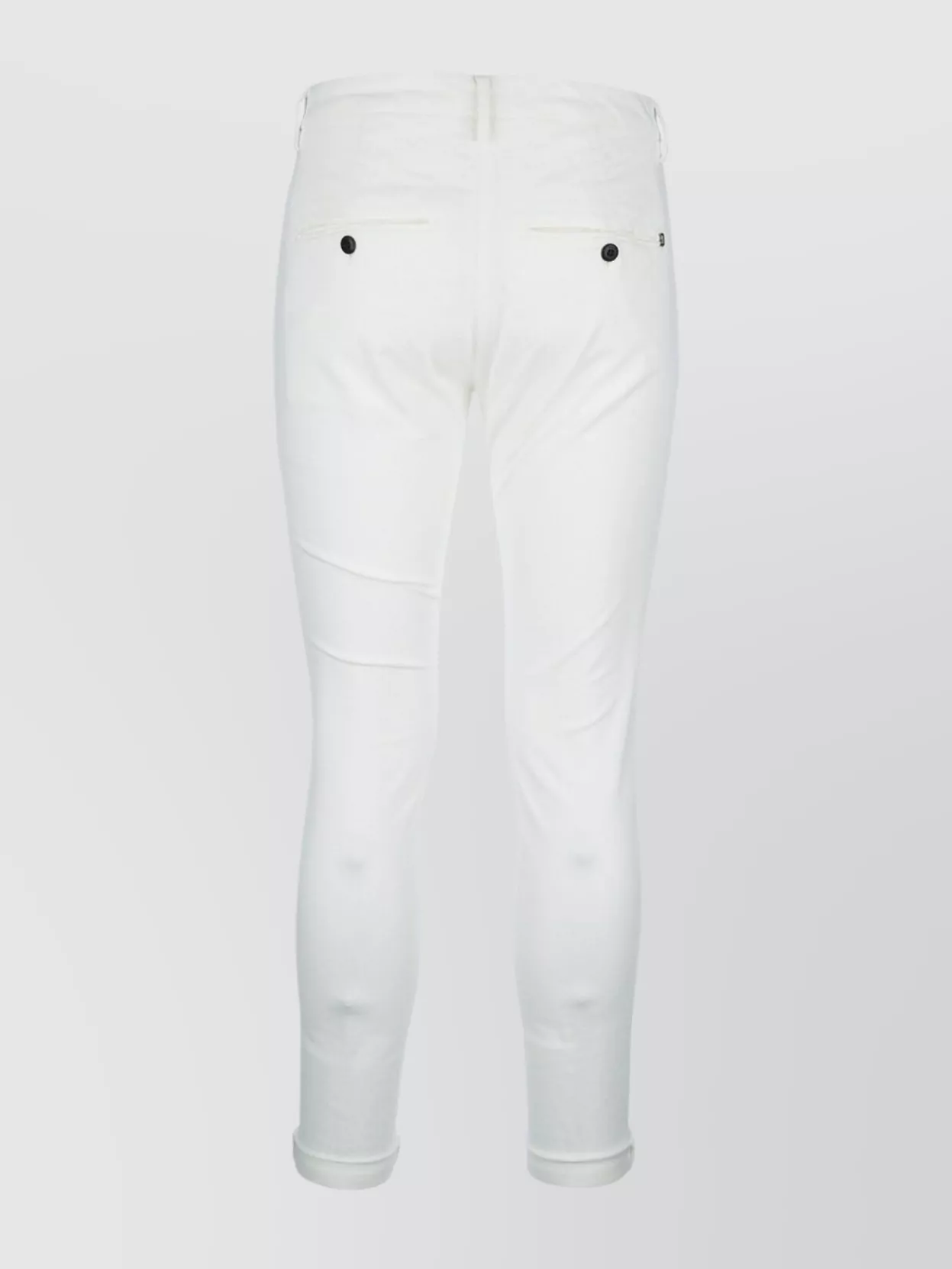 Dondup Trousers With Back Pockets And Rolled Cuffs