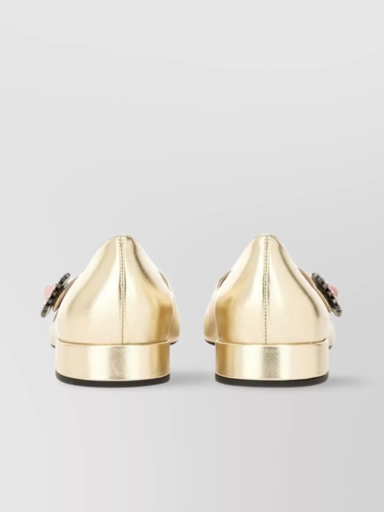 Valentino Garavani Kidskin Ballerina With Block Heel And Embellished Detail