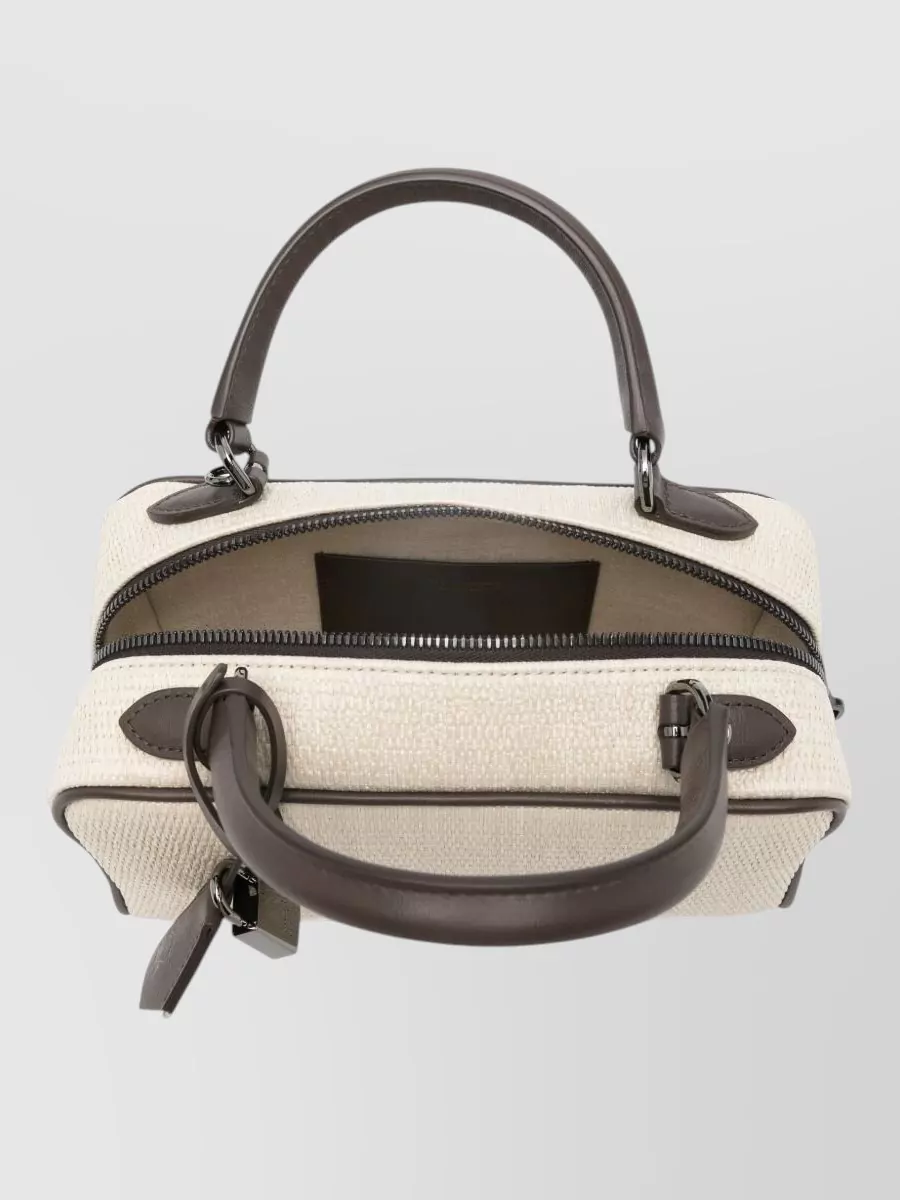 Brunello Cucinelli Small Techno Raffia Top Handle Bag