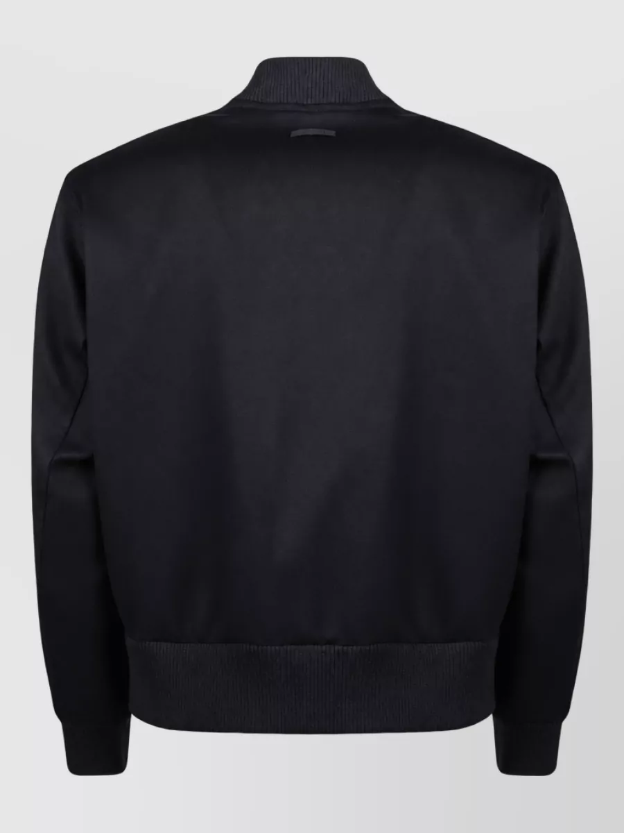 Lardini Wool Ribbed-Collar Jacket