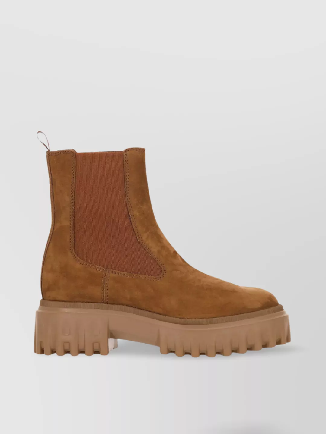 Hogan Chunky Sole Ankle Boots With Suede Finish