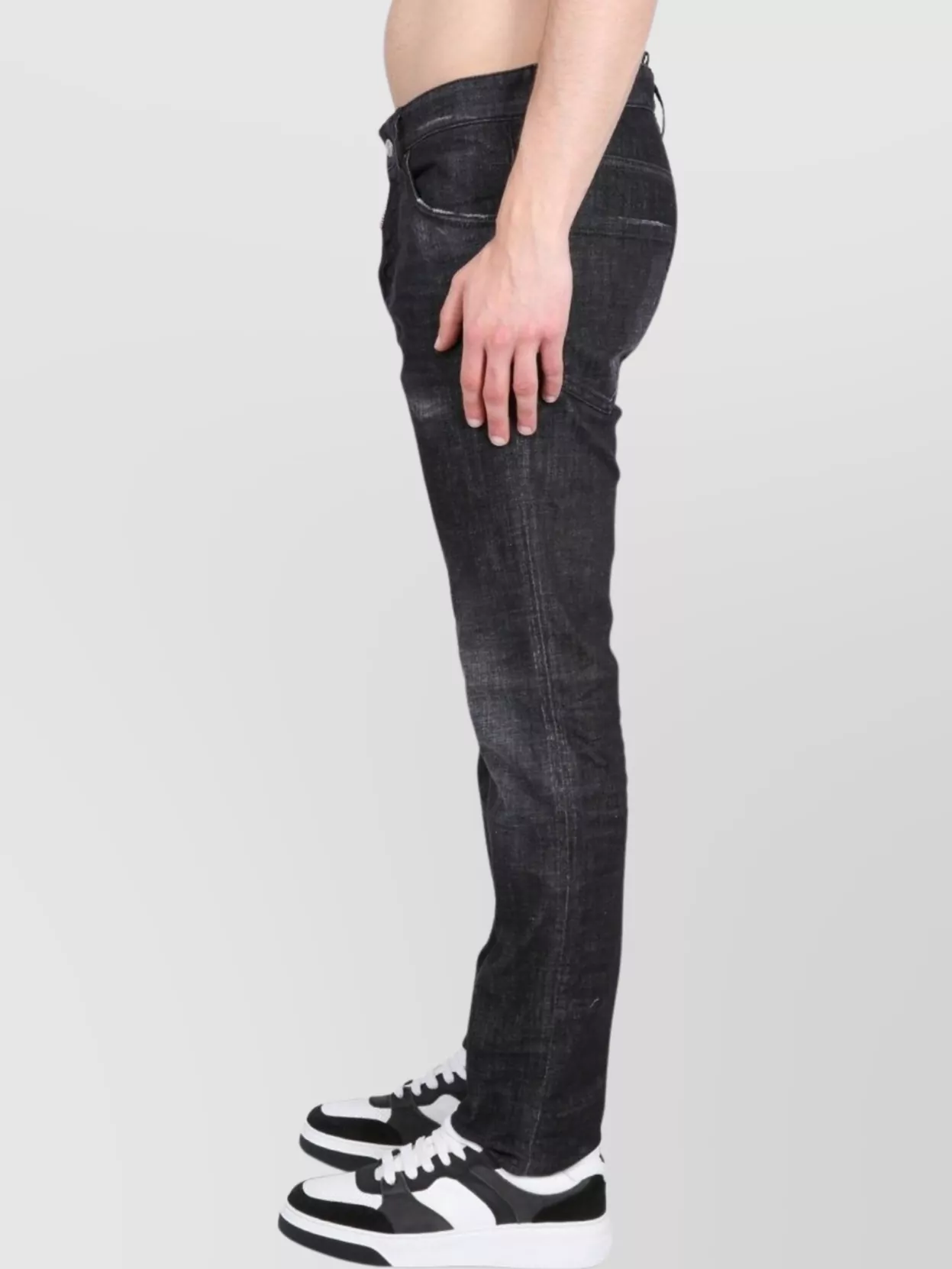 Dsquared2 Tidy Biker Mid-rise Logo-patch Skinny Jeans