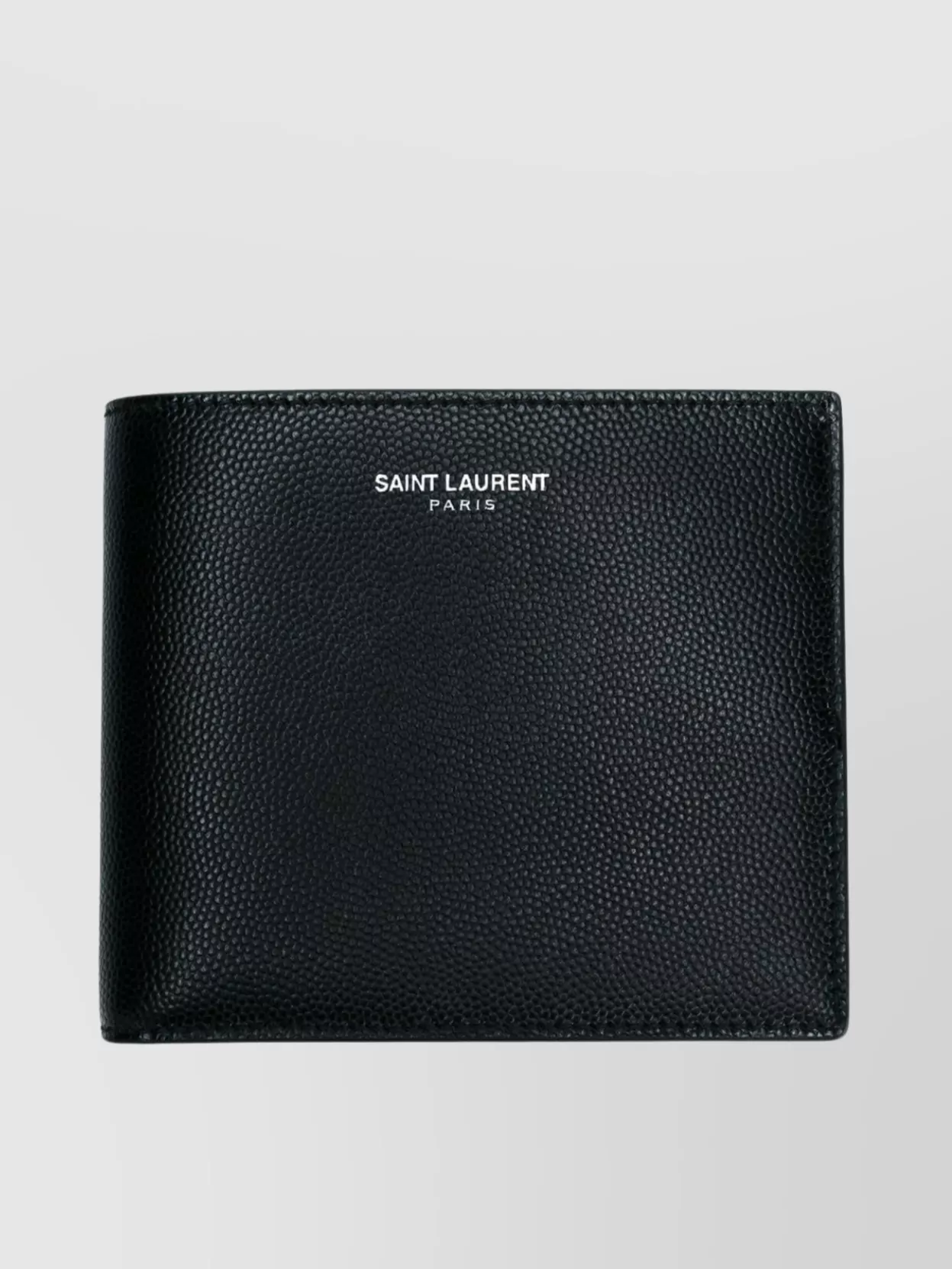 Shop Saint Laurent Paris Grain De Poudre Embossed Leather Bifold Wallet