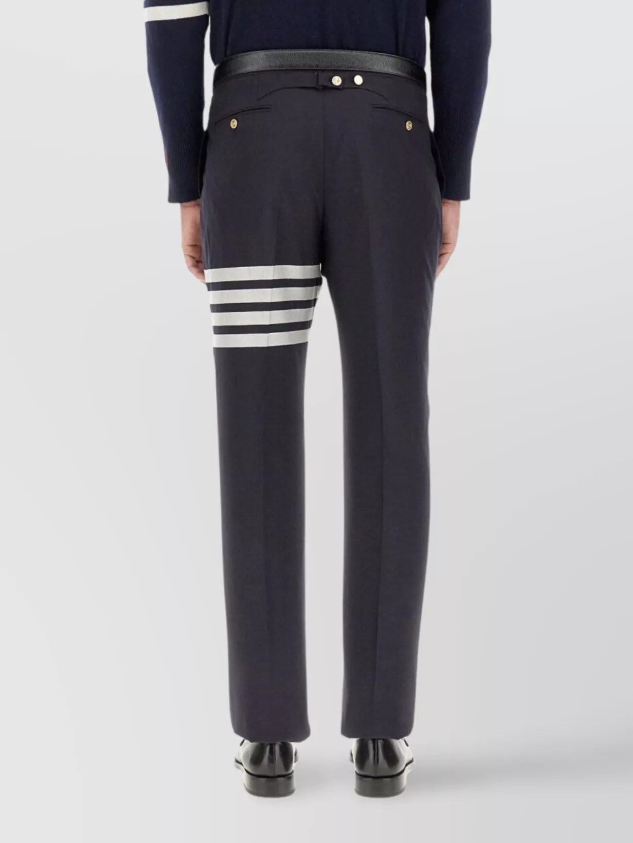 Thom Browne Trousers With Striped Detail And Pockets