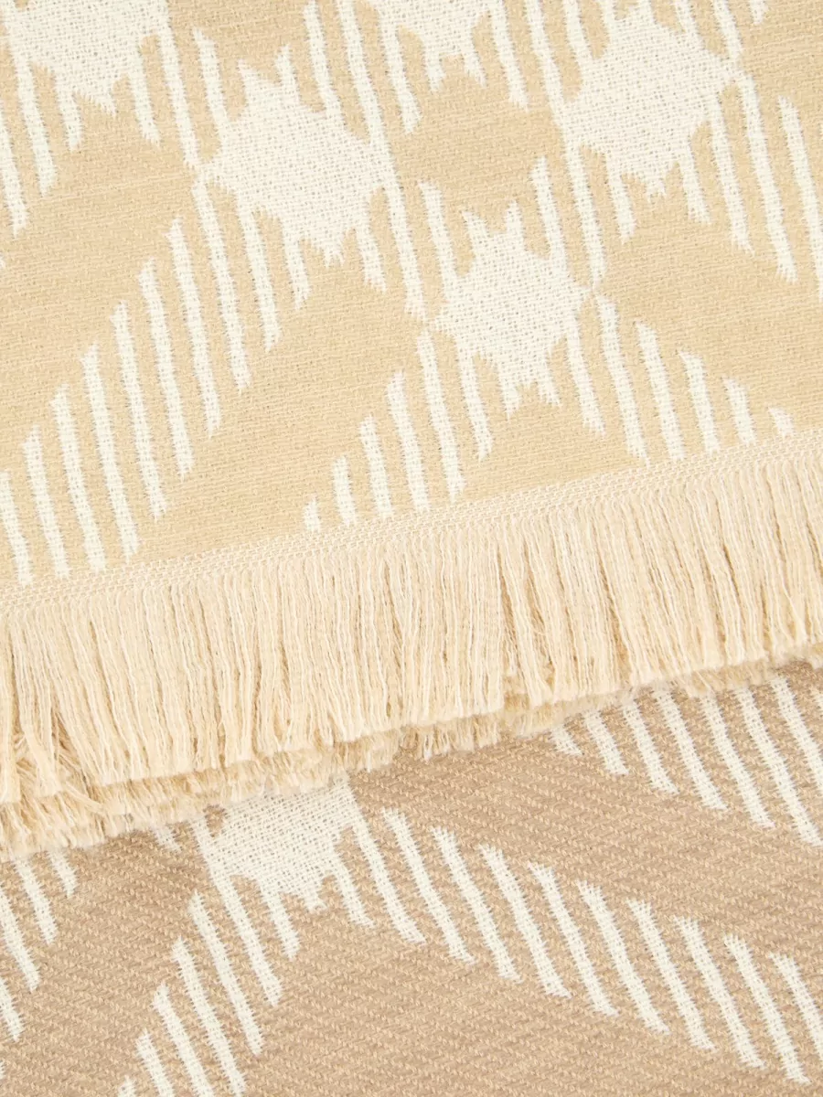 Burberry Wool Silk Check Scarf