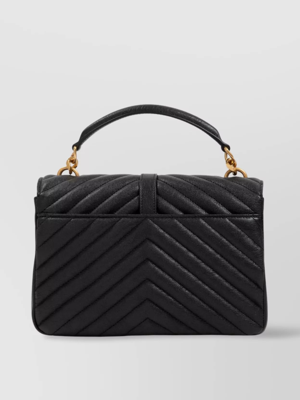 Saint Laurent Quilted Chevron Chain Strap Shoulder Bag