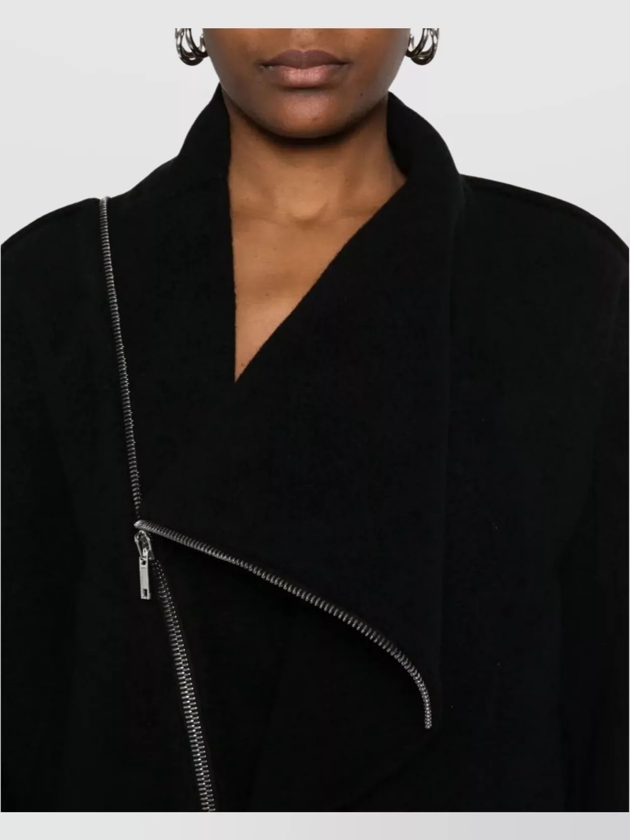 Rick Owens Cropped Flight Jacket Scarf Detail