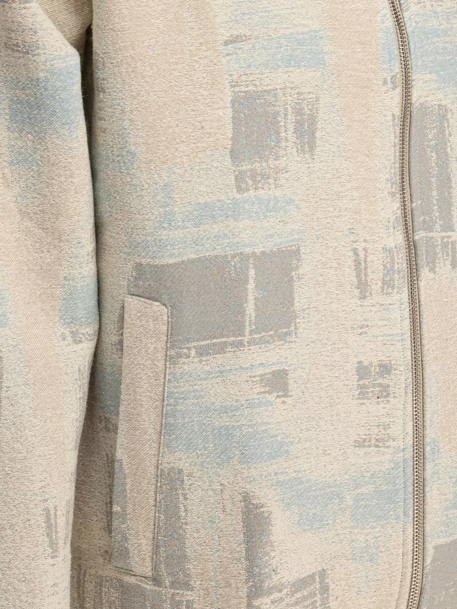 Nn07 Collared Jackets Coats Abstract Pattern Pockets In Multi