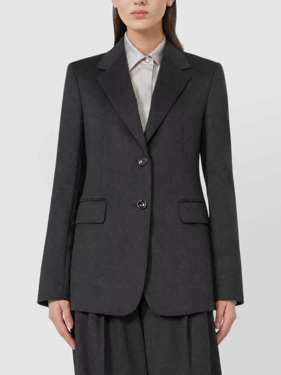 S Max Mara Virgin Wool Single-Breasted Straight-Fit Blazer