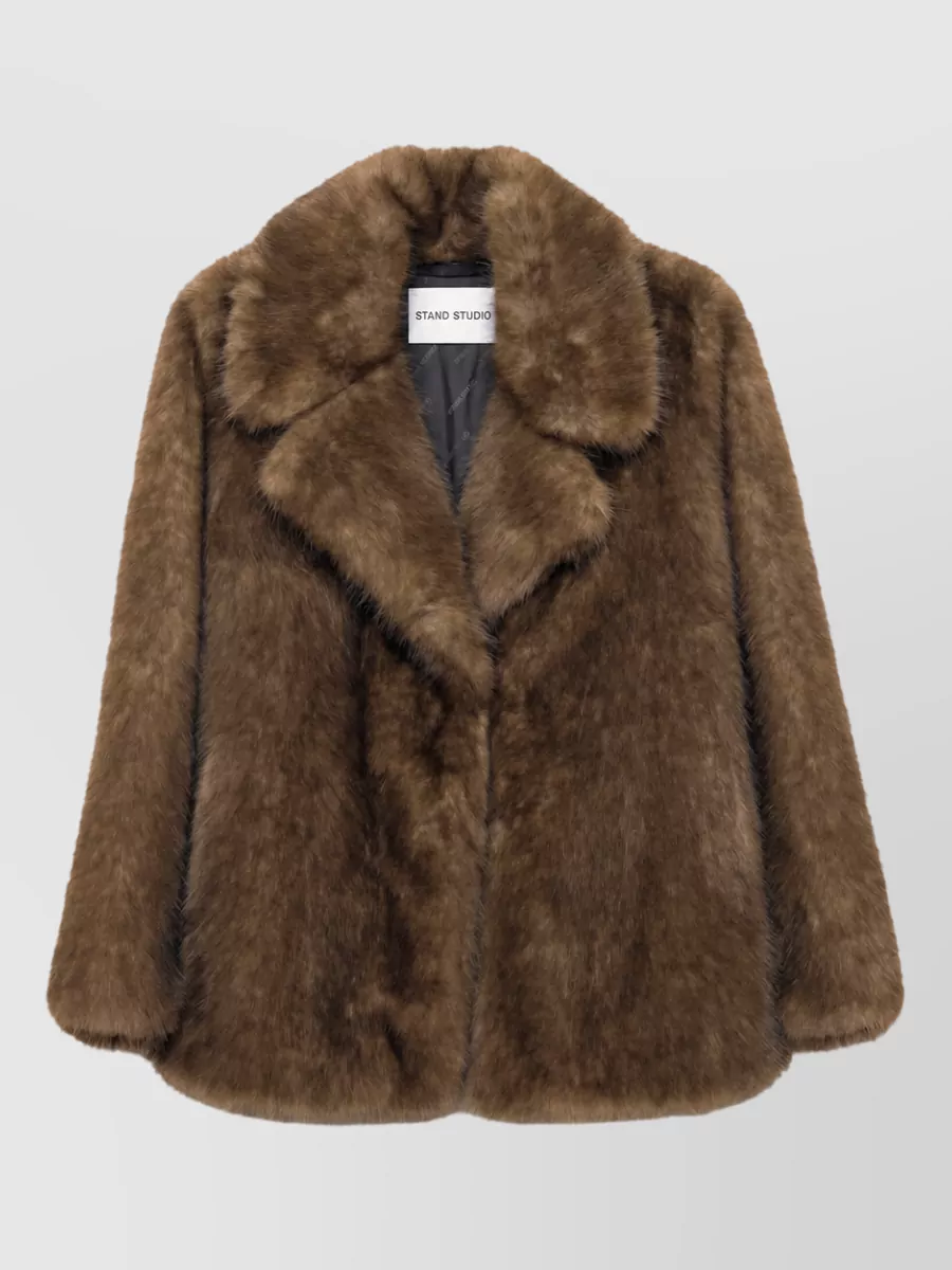 Stand Studio Faux fur relaxed-fit coat
