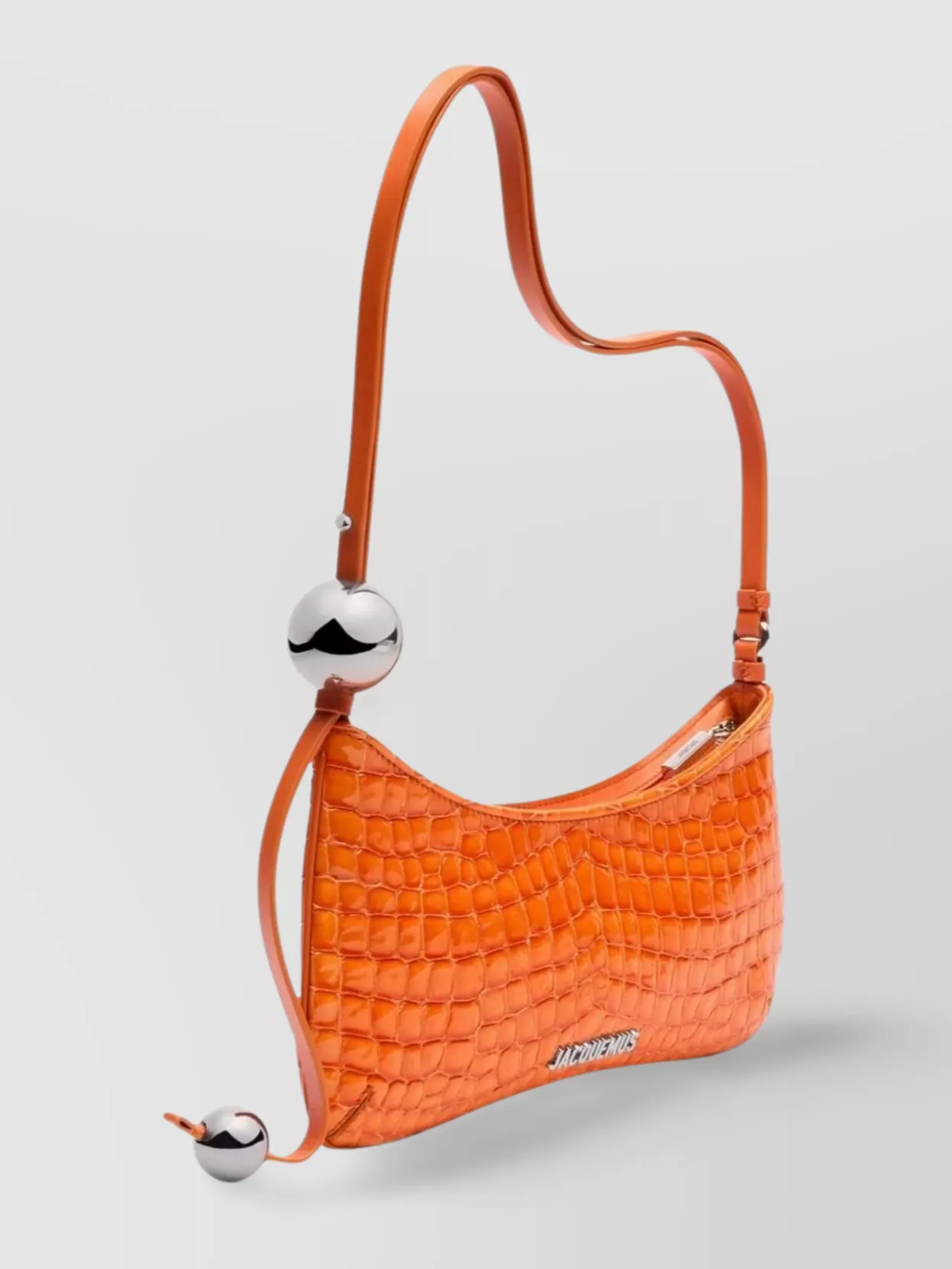 Jacquemus Crocodile Shoulder Bag Metal Accents