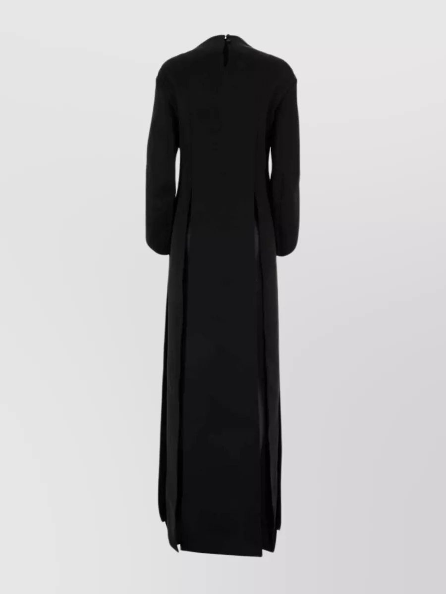 Shop Khaite The Clete Long Dress In Black Blend