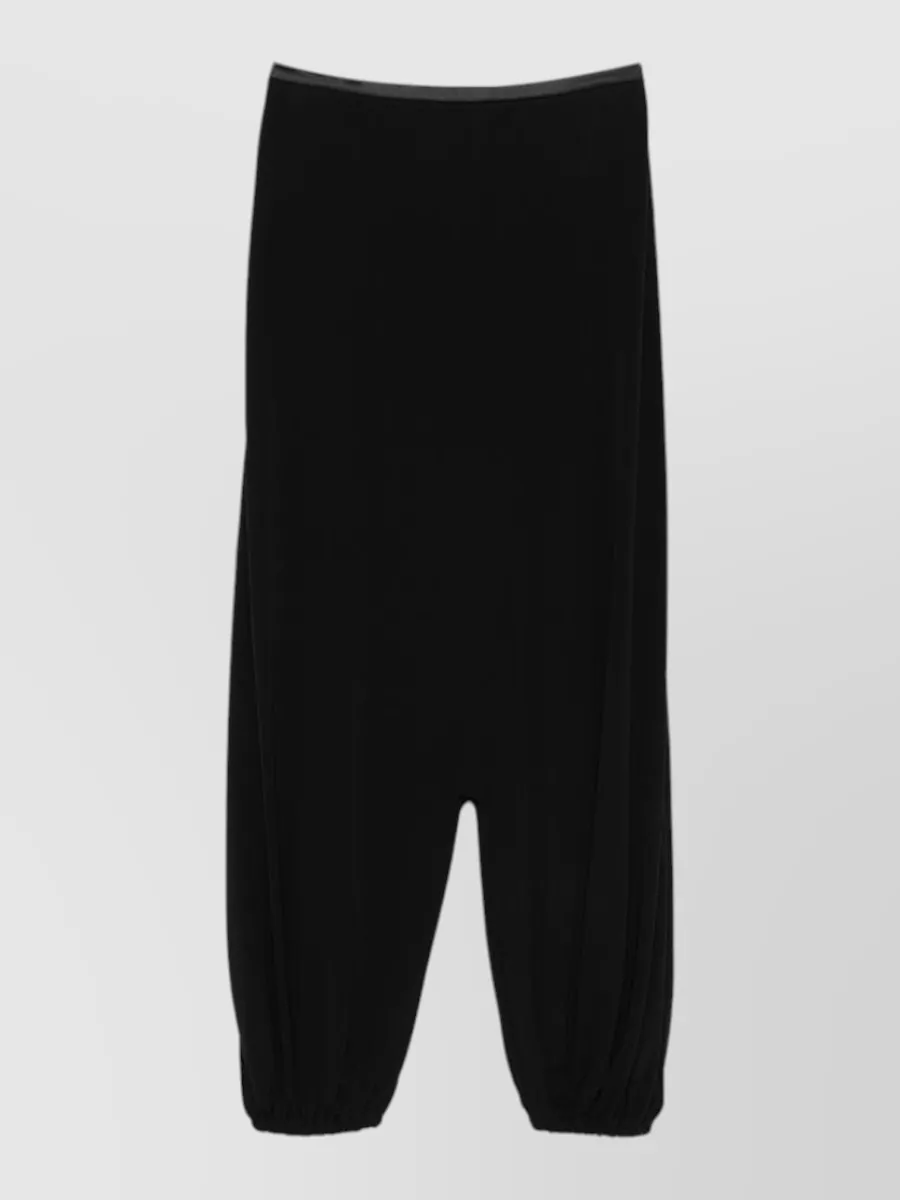 Emporio Armani Gathered wide-leg knee-length shorts