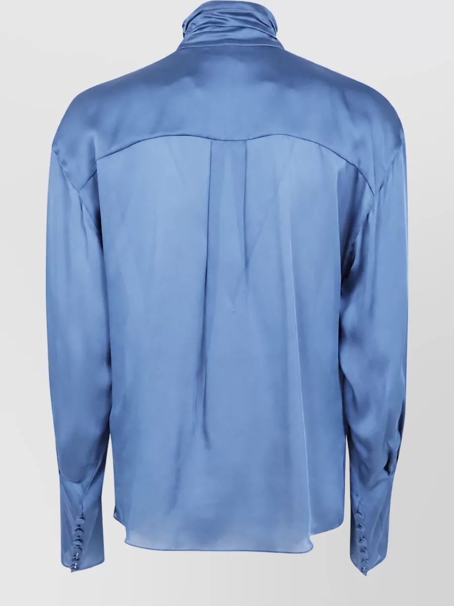 Balmain Silk Draped Blouse
