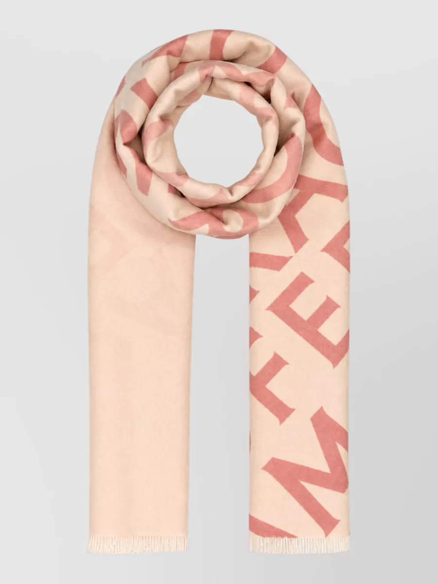 Ferragamo embroidered wool cashmere scarf