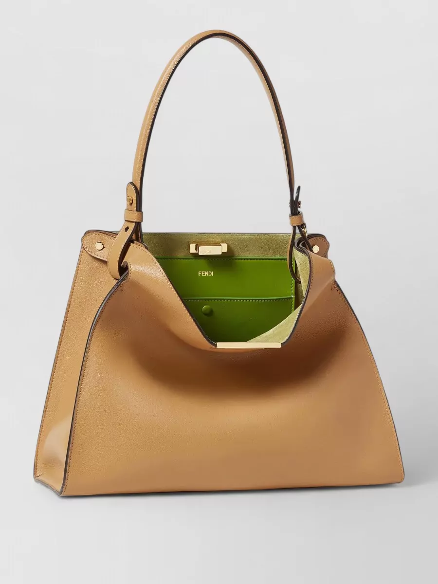 Fendi Medium Leather Tote Bag